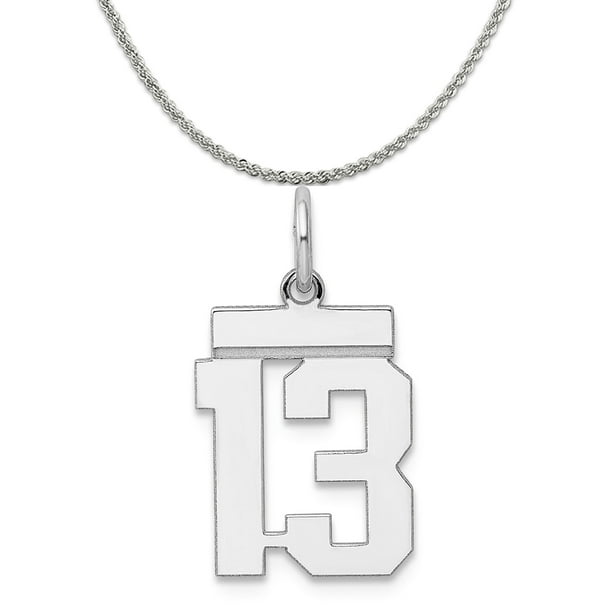 8mm x 20mm Solid 925 Sterling Silver Small Polished Number 32 8mm x 20mm Solid 925 Sterling Silver Small Polished Number 32